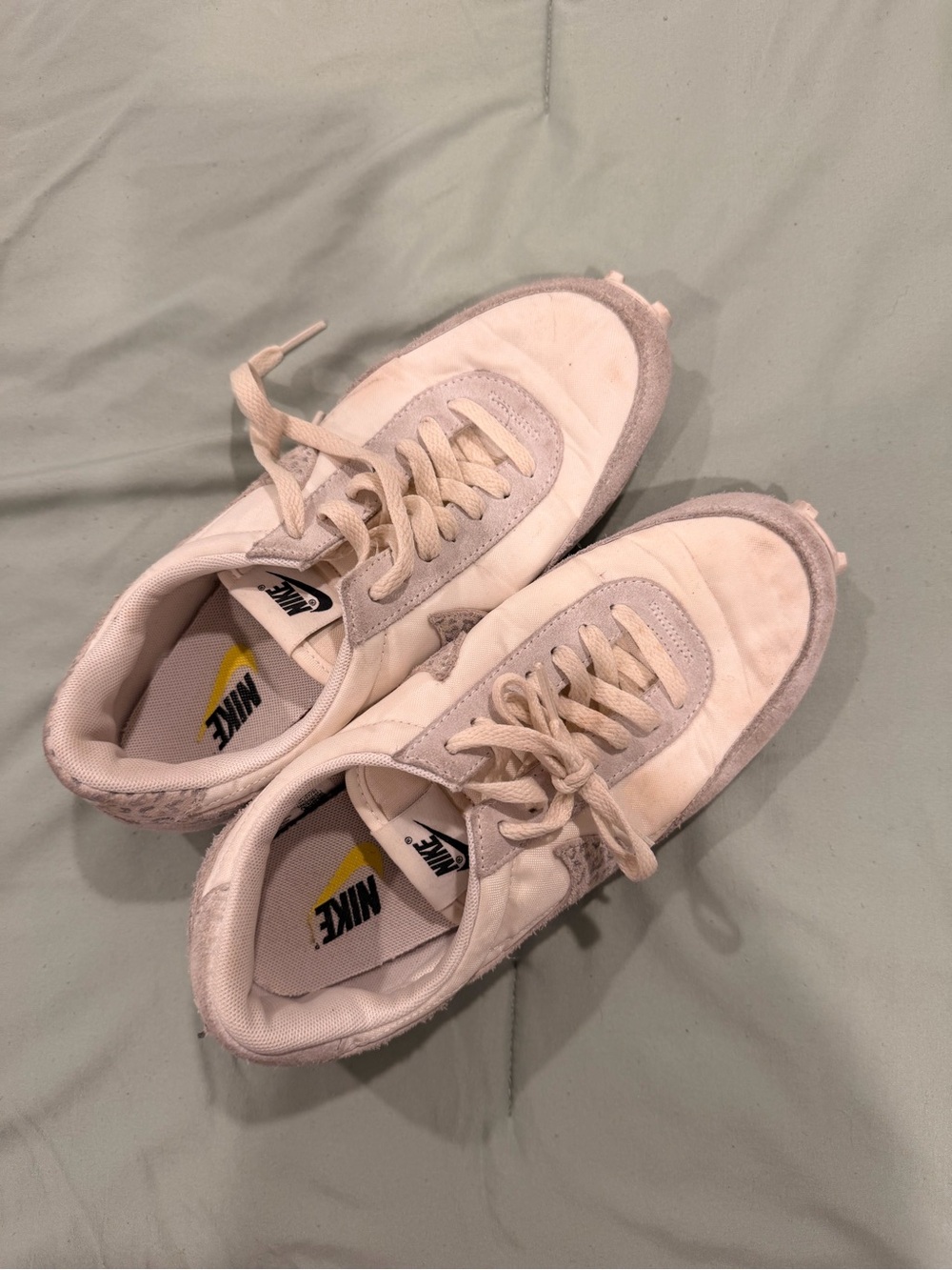 Nike Women’s Cream and Light Gray Retro Runner Sneakers